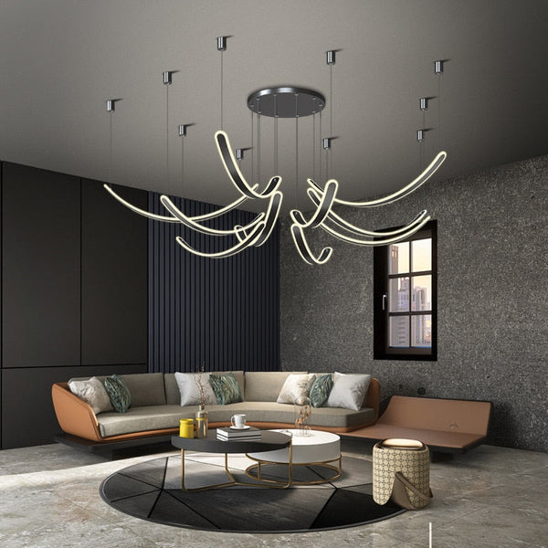 Acrylic Belts Chandelier: Sleek and Stylish Lighting-Ceiling Chandelier