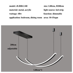 Acrylic Belts Chandelier: Sleek and Stylish Lighting-Ceiling Chandelier