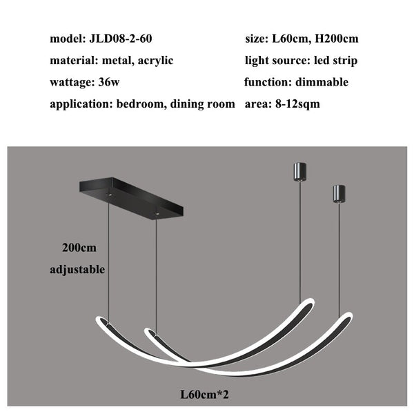 Acrylic Belts Chandelier: Sleek and Stylish Lighting-Ceiling Chandelier