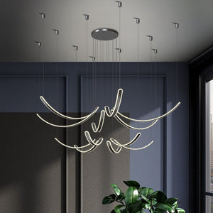 Acrylic Belts Chandelier: Sleek and Stylish Lighting-Ceiling Chandelier