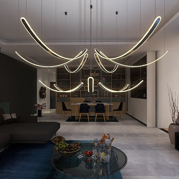 Acrylic Belts Chandelier: Sleek and Stylish Lighting-Ceiling Chandelier