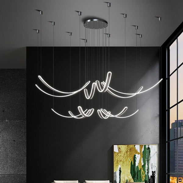 Acrylic Belts Chandelier: Sleek and Stylish Lighting-Ceiling Chandelier