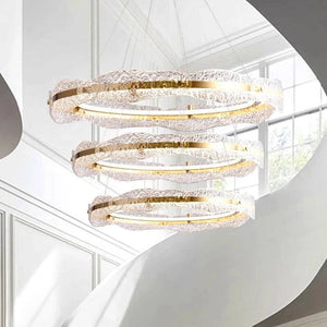 Acrylic Glass Rings Bezel Chandelier Lighting-Ceiling Chandelier
