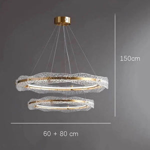 Acrylic Glass Rings Bezel Chandelier Lighting-Ceiling Chandelier