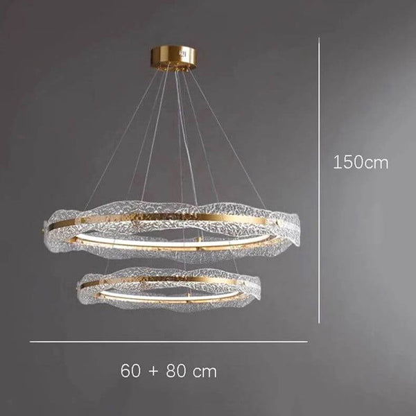 Acrylic Glass Rings Bezel Chandelier Lighting-Ceiling Chandelier