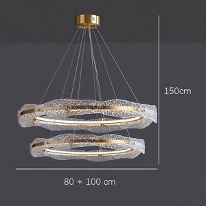 Acrylic Glass Rings Bezel Chandelier Lighting-Ceiling Chandelier