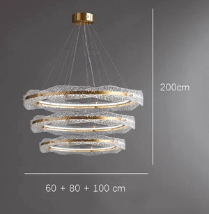 Acrylic Glass Rings Bezel Chandelier Lighting-Ceiling Chandelier