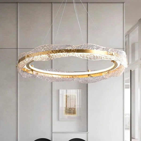 Acrylic Glass Rings Bezel Chandelier Lighting-Ceiling Chandelier