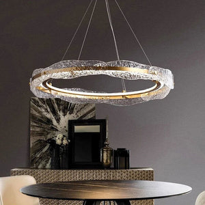 Acrylic Glass Rings Bezel Chandelier Lighting-Ceiling Chandelier