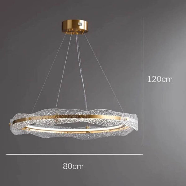 Acrylic Glass Rings Bezel Chandelier Lighting-Ceiling Chandelier