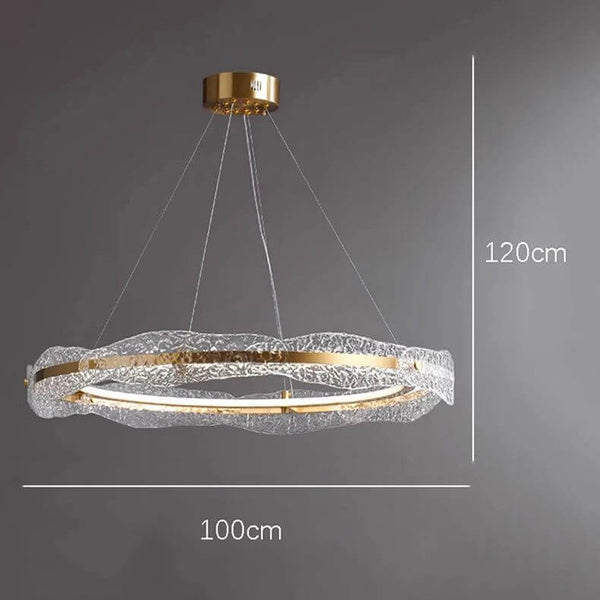 Acrylic Glass Rings Bezel Chandelier Lighting-Ceiling Chandelier