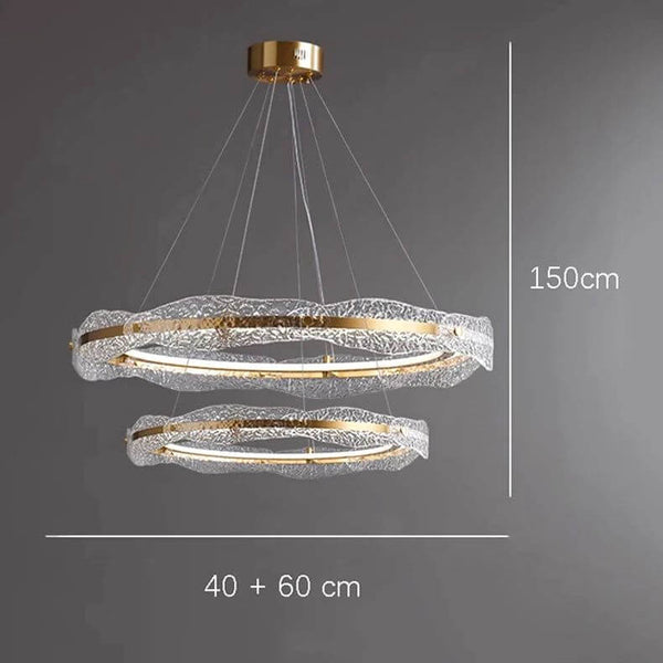 Acrylic Glass Rings Bezel Chandelier Lighting-Ceiling Chandelier