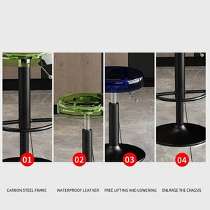 Acrylic High-End Kitchen Island Counter bar Stool-Bar Stools