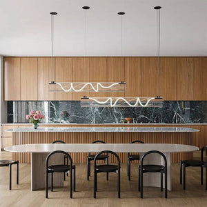 Acrylic Long Tube LED Pendant Island Light-Kitchen Island