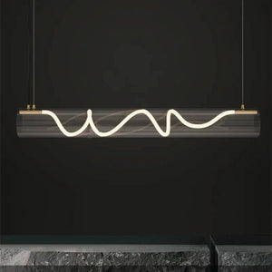 Acrylic Long Tube LED Pendant Island Light-Kitchen Island