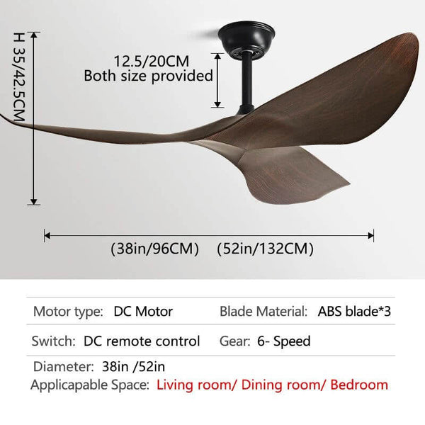 Acrylic Wood Finish Designer Ceiling Fan-Ceiling Fans