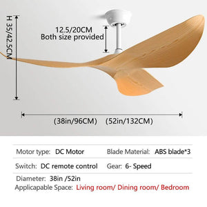 Acrylic Wood Finish Designer Ceiling Fan-Ceiling Fans