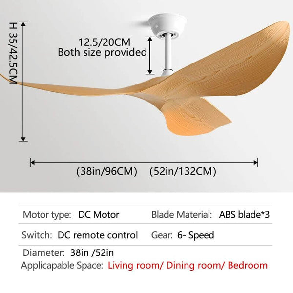 Acrylic Wood Finish Designer Ceiling Fan-Ceiling Fans