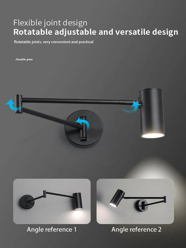 Adjustable Wall Lamp - Swivel Arm Design-Wall Lights