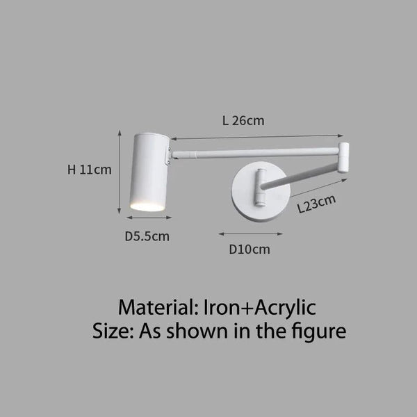 Adjustable Wall Lamp - Swivel Arm Design-Wall Lights