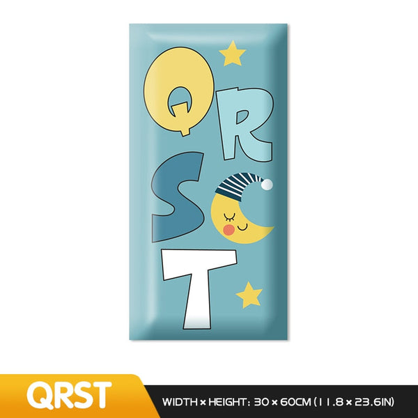 Adorable Alphabet Kids Wall Padded Safety Cushions-Anti Collision Padded Wall Stickers