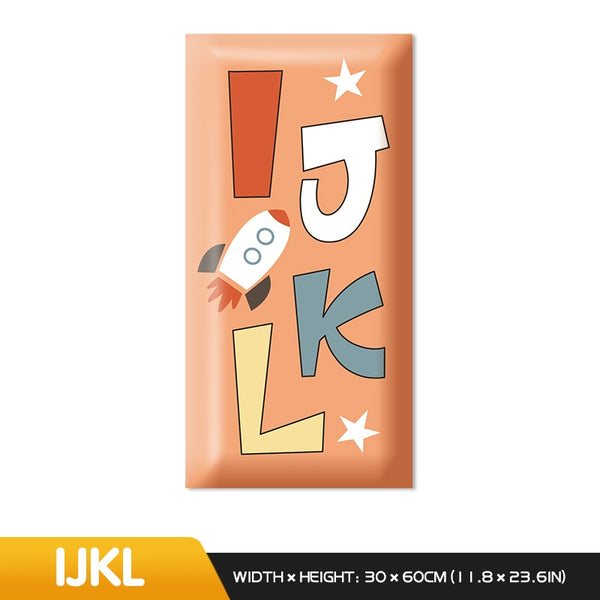 Adorable Alphabet Kids Wall Padded Safety Cushions-Anti Collision Padded Wall Stickers