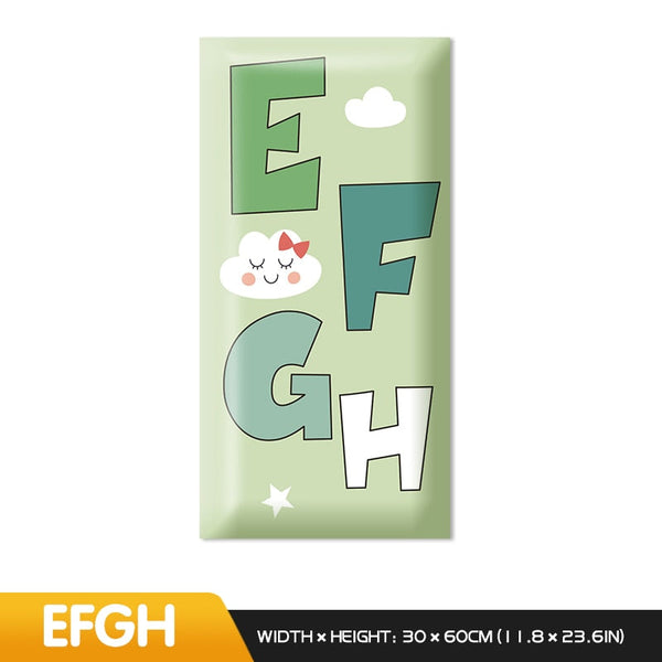 Adorable Alphabet Kids Wall Padded Safety Cushions-Anti Collision Padded Wall Stickers