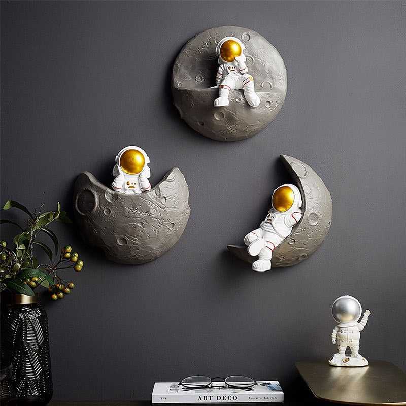 Adventure Awaits: Astronaut Wall Shelf Decorations for Kids Room Decor-