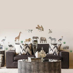 African Animal Wall Stickers for Kids Rooms and Home Decor-