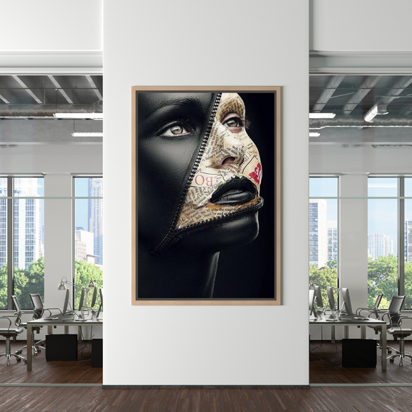 Afro Girl Model Canvas Wall Art-Wall Posters