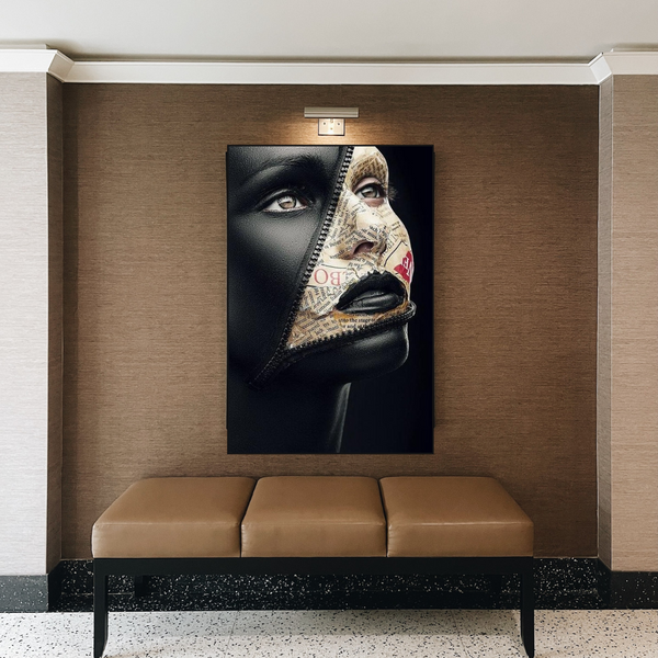 Afro Girl Model Canvas Wall Art-Wall Posters