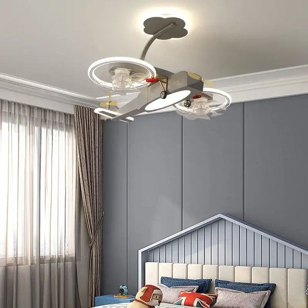 Airplane Fan Light for Kids Bedroom-Kids Room Nursery Lighting