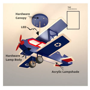 Airplane LED Hanging Light for Kids Room-Kids Room Nursery Lighting