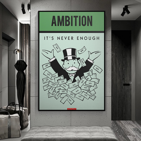 Alec Monopoly Ambition Monopoly Canvas Wall Art-Wall Posters