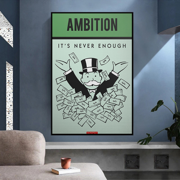 Alec Monopoly Ambition Monopoly Canvas Wall Art-Wall Posters