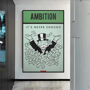 Alec Monopoly Ambition Monopoly Canvas Wall Art-Wall Posters