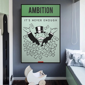 Alec Monopoly Ambition Monopoly Canvas Wall Art-Wall Posters