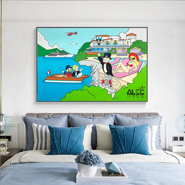 Alec Monopoly Art: Alec Monopoly Man Enjoying Sun-Wall Posters
