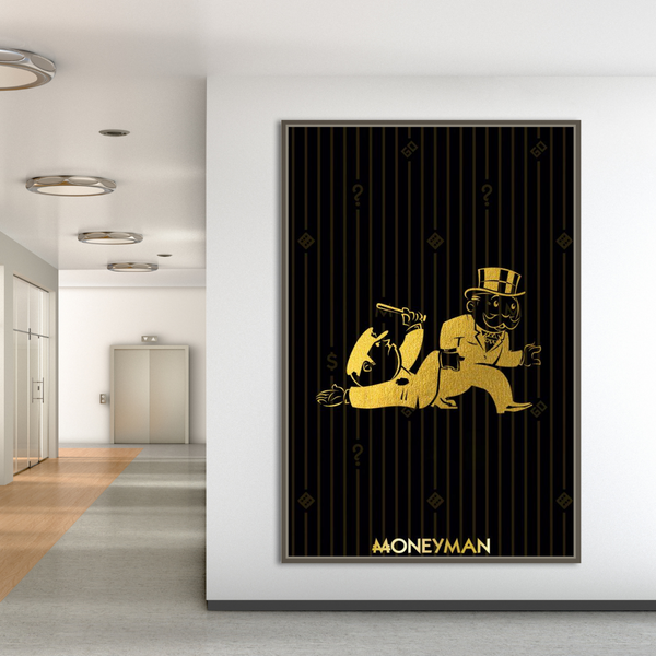 Alec Monopoly Art: Gold Money Man Millionaire Canvas Print-Wall Posters