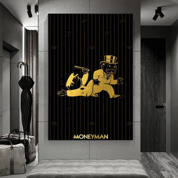 Alec Monopoly Art: Gold Money Man Millionaire Canvas Print-Wall Posters