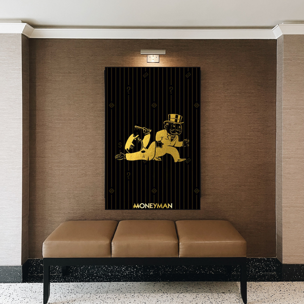 Alec Monopoly Art: Gold Money Man Millionaire Canvas Print-Wall Posters