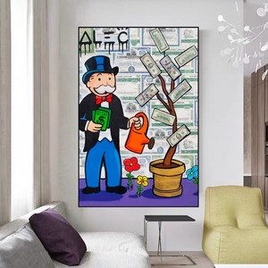 Alec Monopoly Art: Money Grows Graffiti Canvas Print-Wall Posters