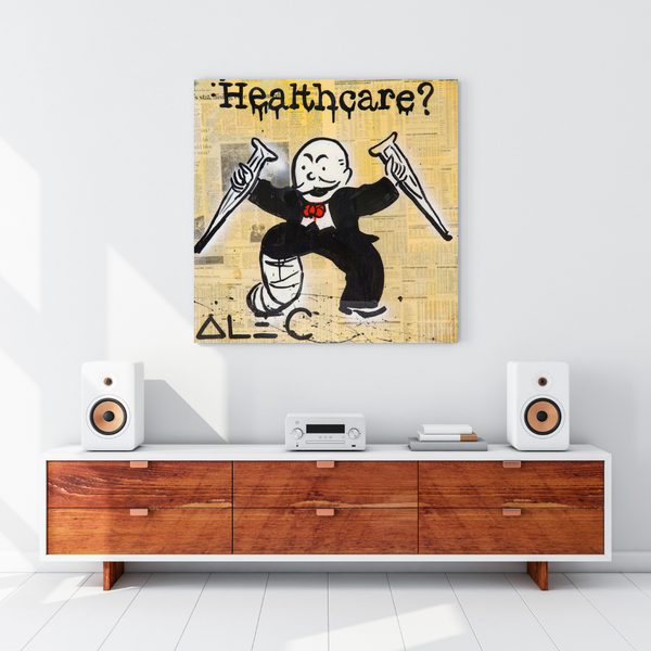 Alec Monopoly Art in Healthcare Medical Newspaper-
