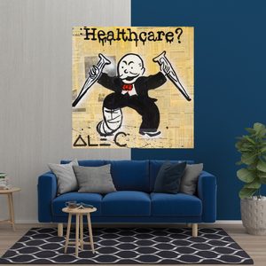 Alec Monopoly Art in Healthcare Medical Newspaper-