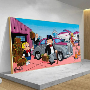 Alec Monopoly Canvas Wall Art: Richie at Airport-Wall Posters