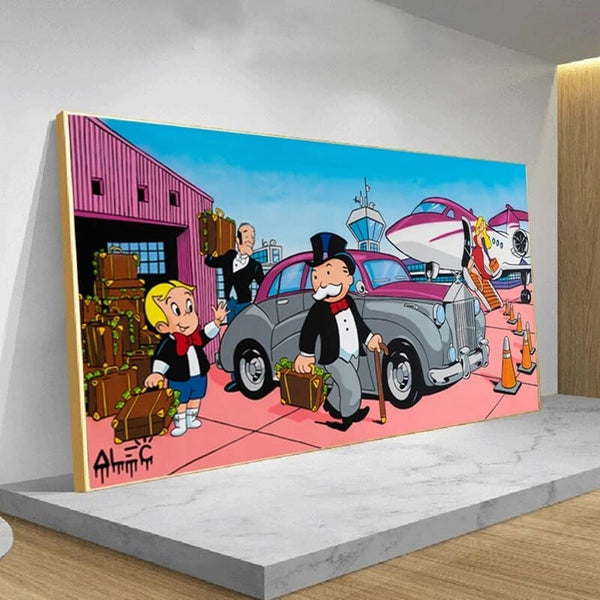 Alec Monopoly Canvas Wall Art: Richie at Airport-Wall Posters
