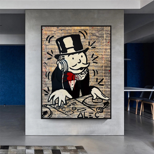 Alec Monopoly DJ Money Man Canvas Print - Limited Edition.-Wall Posters