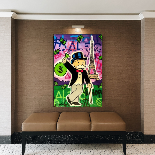 Alec Monopoly Eiffel Tower Canvas Print-Wall Posters
