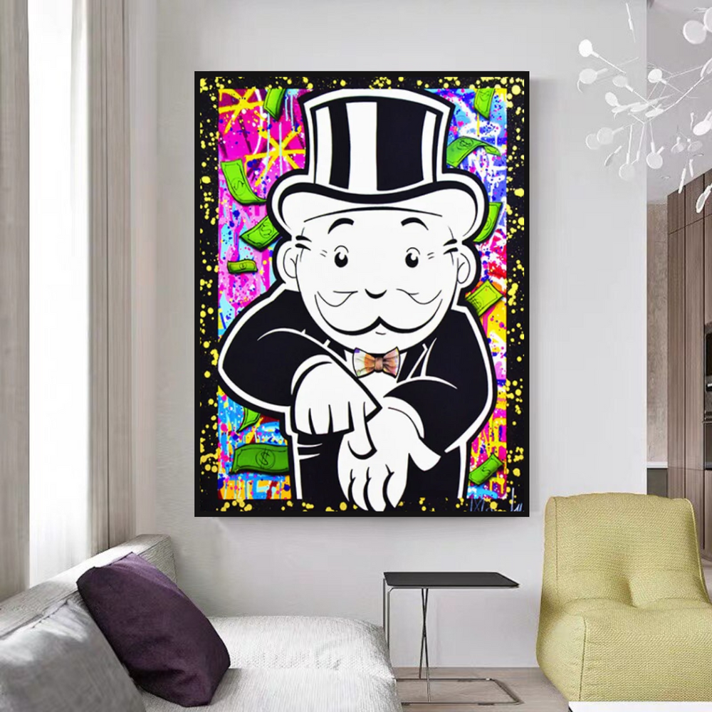 Alec Monopoly Give Me Money Canvas Print-Wall Posters