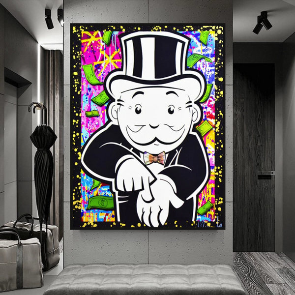 Alec Monopoly Give Me Money Canvas Print-Wall Posters